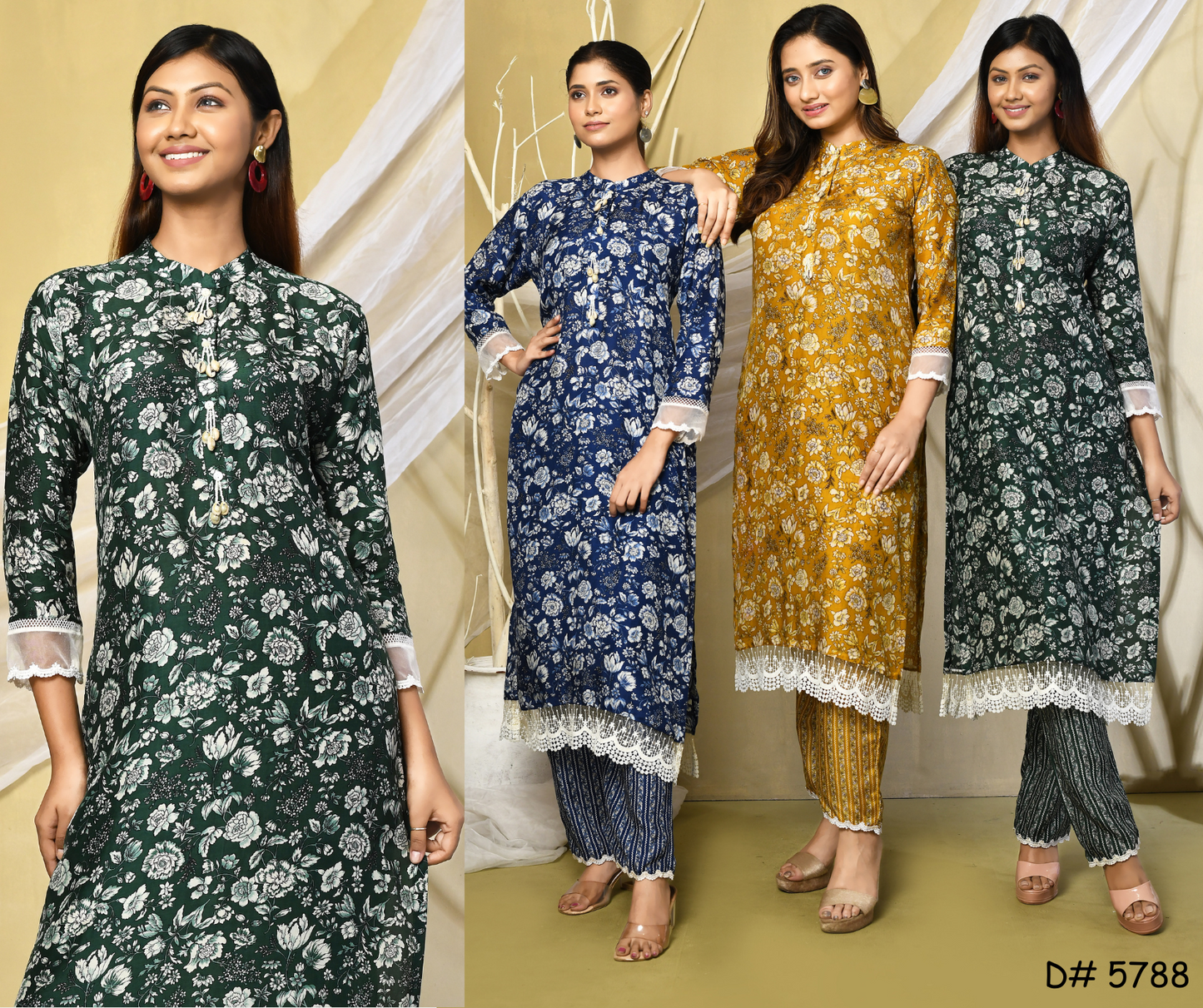 Avani Dual Print Kurti Pant Set