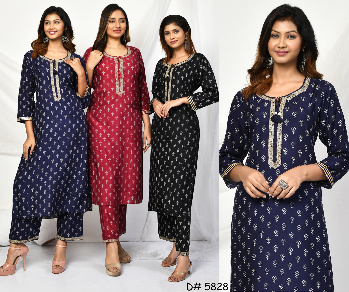 Banni Bandhej Kurti Pant Set