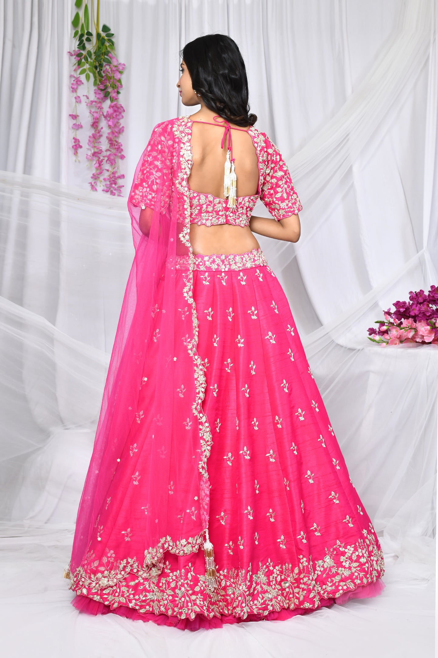 Alisha: Fuschia Pink Lehenga Set