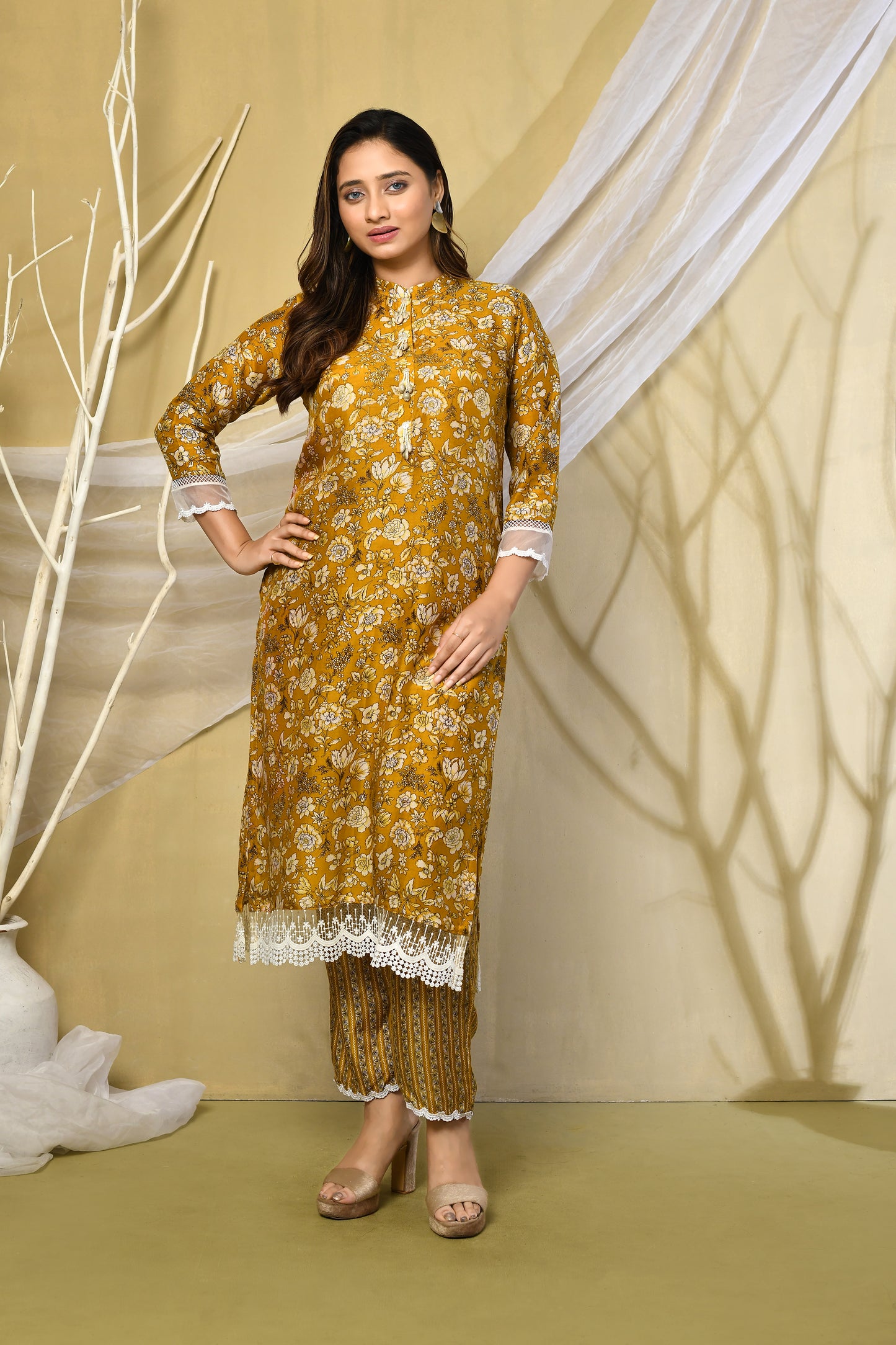 Avani Dual Print Kurti Pant Set