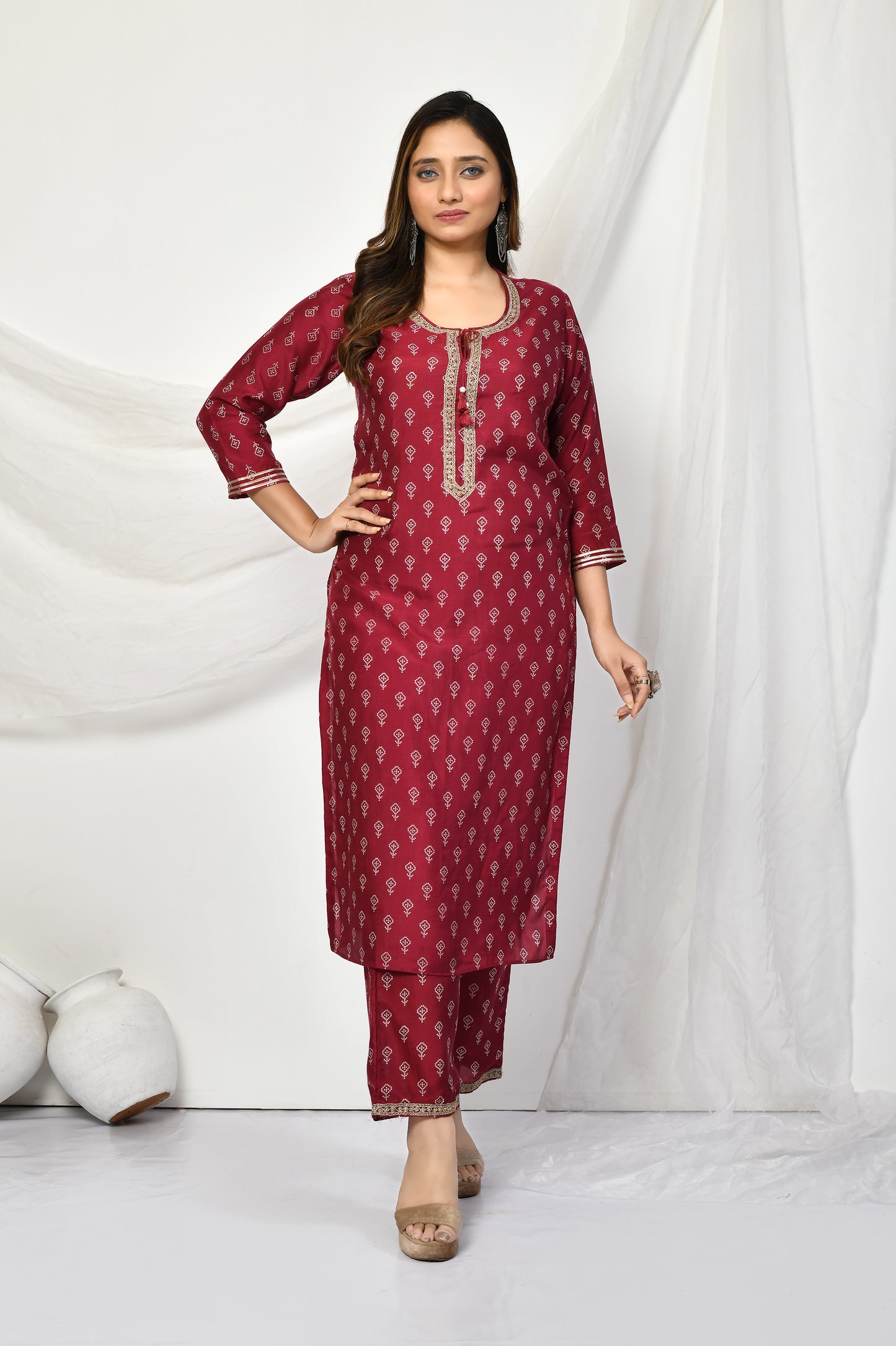 Banni Bandhej Kurti Pant Set