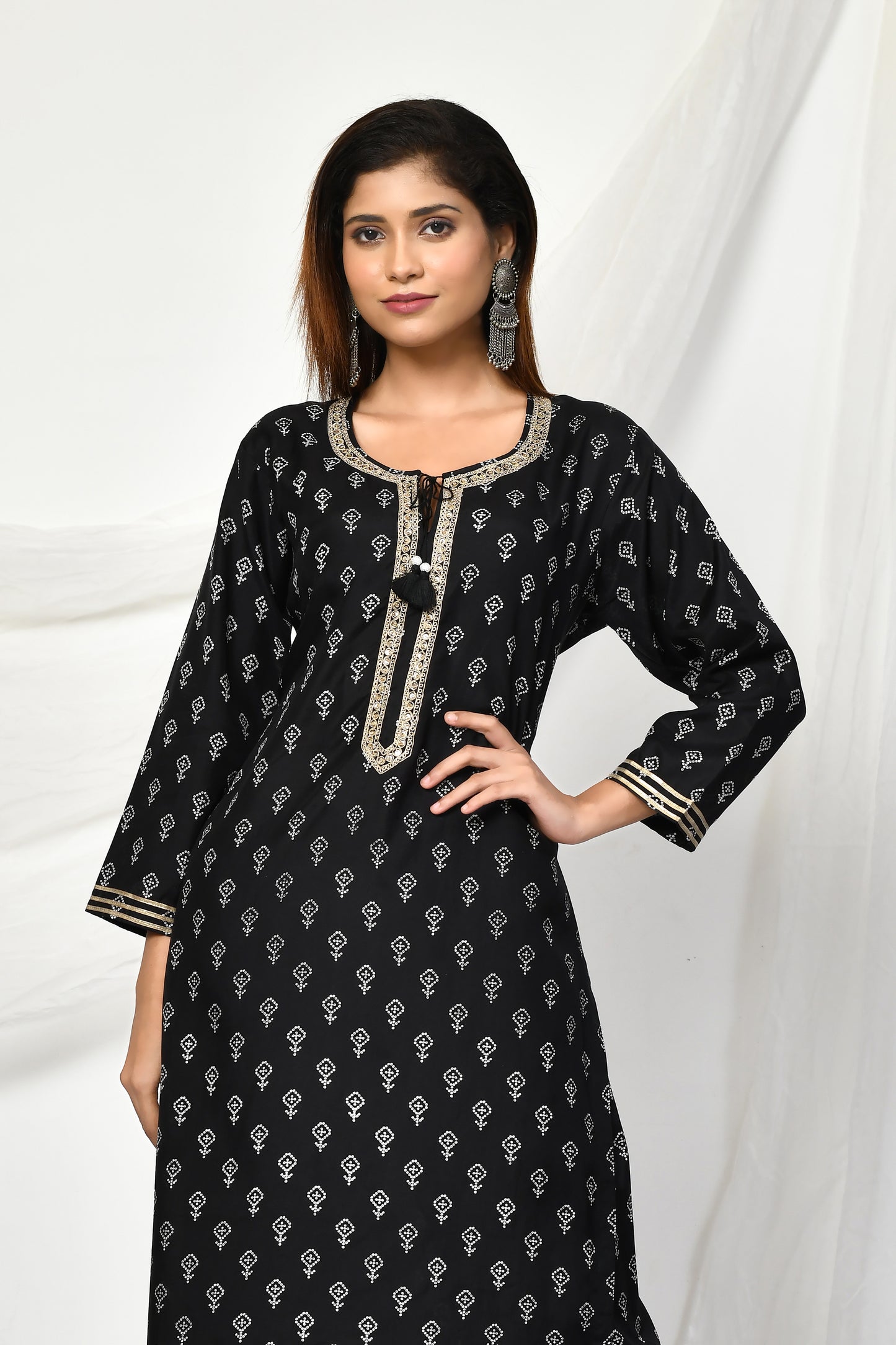 Banni Bandhej Kurti Pant Set