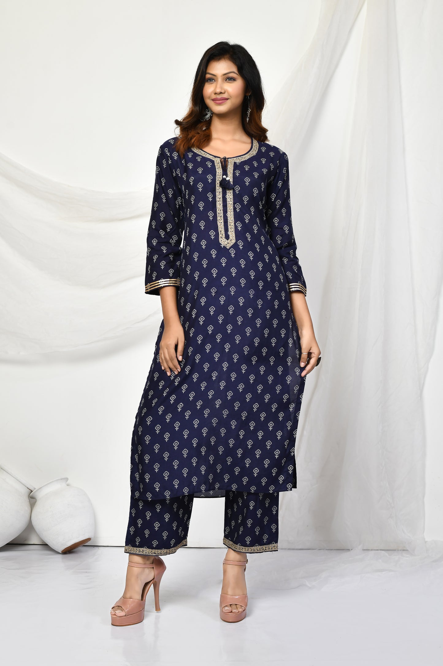 Banni Bandhej Kurti Pant Set