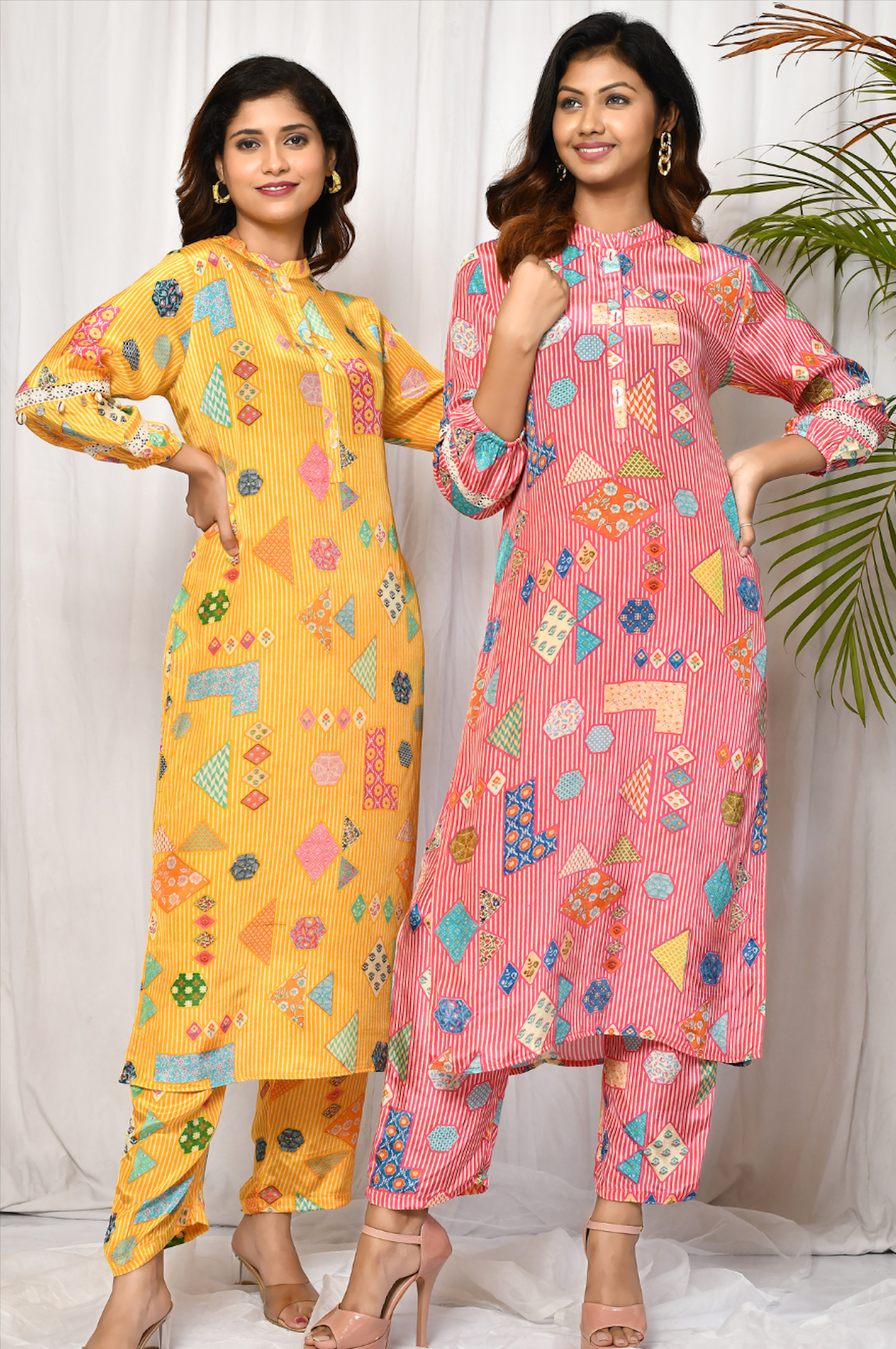 Aisha Multicolour Delight Kurti Pant Set