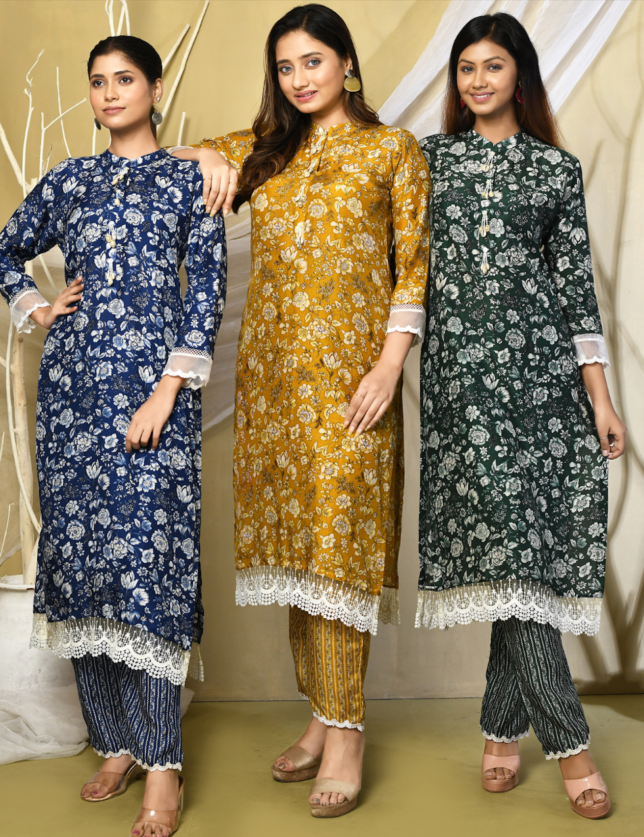 Avani Dual Print Kurti Pant Set