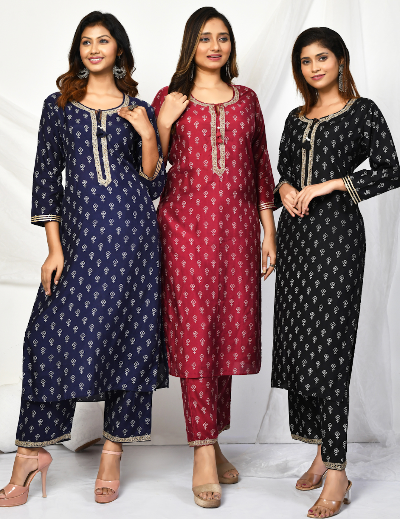 Banni Bandhej Kurti Pant Set